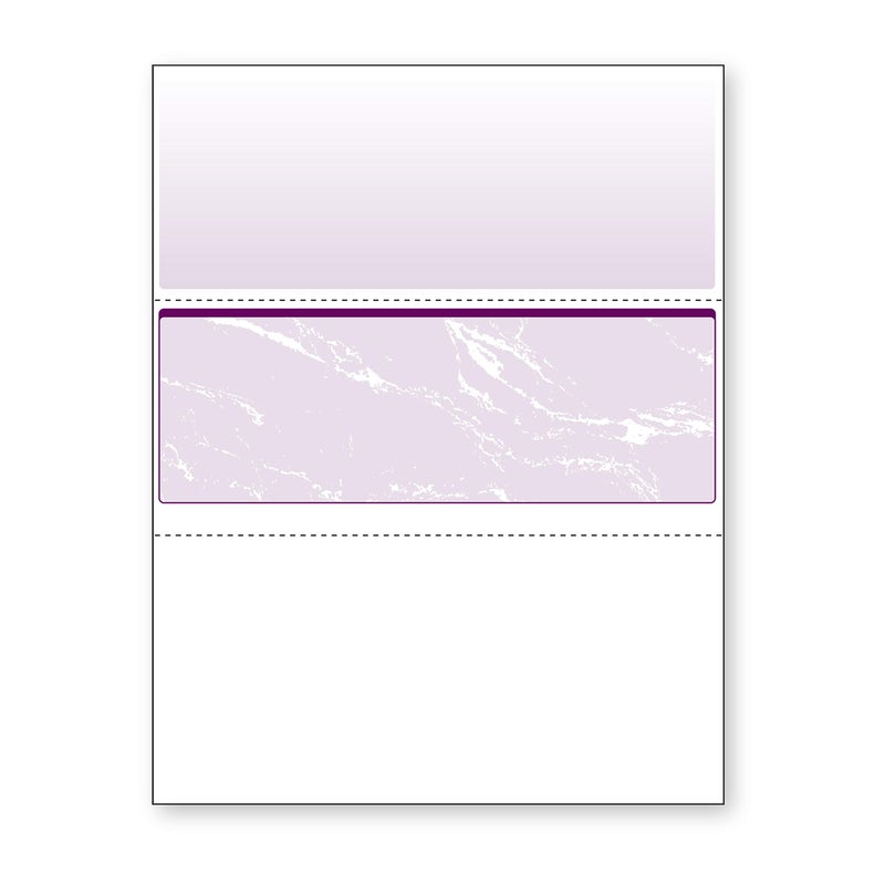 DocuGard Standard Purple Marble Middle High Security Check Paper - Laser/Inkjet Printer Compatible - 11 Security Features - 500 Blank Business Checks (04515) - Image 1